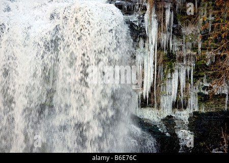 Burgess Falls State Park vicino a Cookeville Tennessee cascate sono di caduta del fiume di acqua Foto Stock