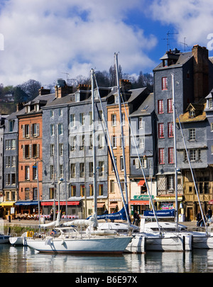 Porto di Honfleur, Normandia, Francia Foto Stock