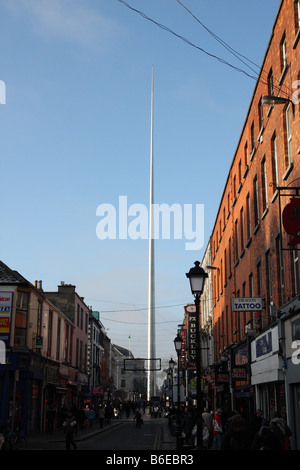 La Guglia del millennio nella città di Dublino in Repubblica di Irlanda Foto Stock