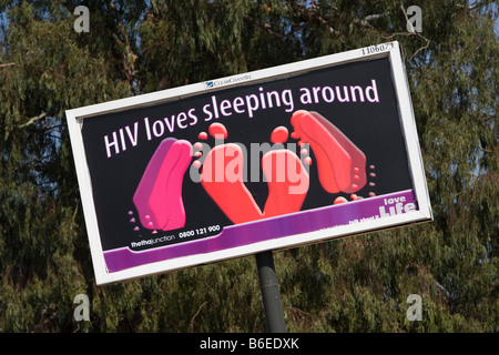 Sud Africa, Johannesburg, Soweto, HIV / AIDS segni Foto Stock