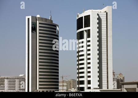 Nuovo rivestito in marmo edifici di Aşgabat, Turkmenistan Foto Stock