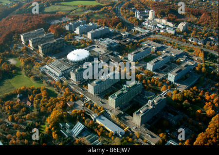 Fotografia aerea, la Ruhr University di Bochum, la zona della Ruhr, Renania settentrionale-Vestfalia, Germania, Europa Foto Stock