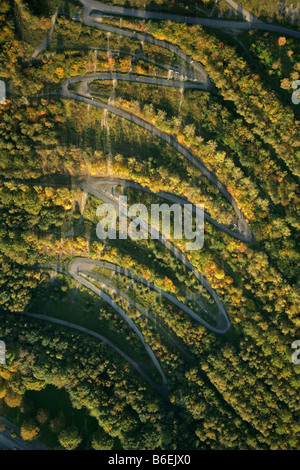 Foto aerea di un tetraedro, scorie heap di ascesa, Bottrop, la zona della Ruhr, Renania settentrionale-Vestfalia, Germania, Europa Foto Stock