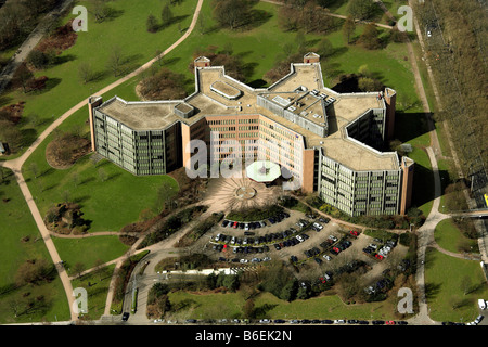 Fotografia aerea, city crown, Signal Iduna Insurance Company building, capo ufficio di Dortmund, Dortmund, distretto della Ruhr, Nord Rh Foto Stock