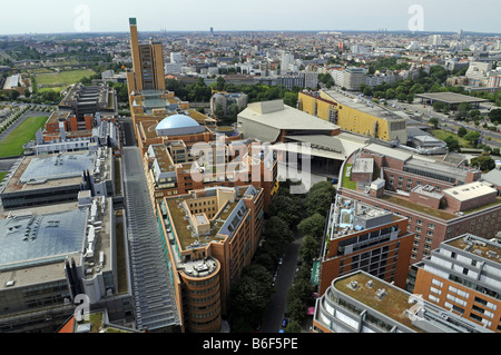 Vista di Daimler areale e a Potsdamer Platz, Germania Berlino Foto Stock