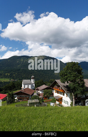 Wamberg vicino a Garmisch-Partenkirchen, Werdenfelser Land Baviera, Germania, Europa Foto Stock