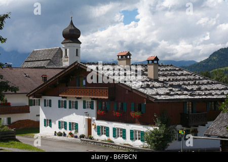 Wamberg vicino a Garmisch-Partenkirchen, Werdenfelser Land Baviera, Germania, Europa Foto Stock