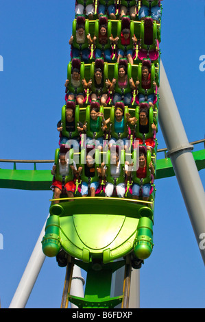 Incredible Hulk roller coaster agli Universal Studios Florida di Orlando Stati Uniti d'America Foto Stock