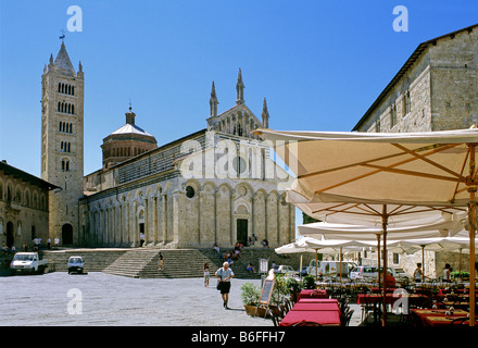 San Cerbone Cathedral, Piazza Garibaldi, Massa Marittima, Provincia di Grosseto, Toscana, Italia, Europa Foto Stock