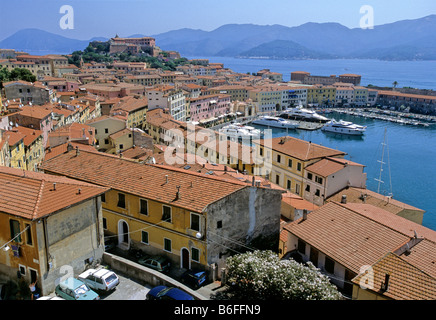 Forte Stella, Darsena Porto, Portoferraio, Isola d'Elba, provincia di Livorno, Toscana, Italia, Europa Foto Stock