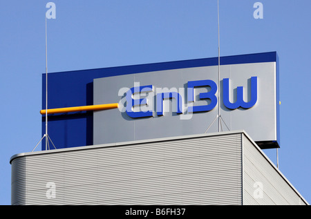 La sede aziendale di EnBW Energie Baden-Wuerttemberg AG, Karlsruhe, Baden-Wuerttemberg, Germania, Europa Foto Stock