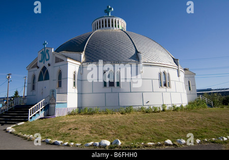 Igloo chiesa in Inuvik, Mackenzie River Delta, Northwest Territories, Canada, America del Nord Foto Stock