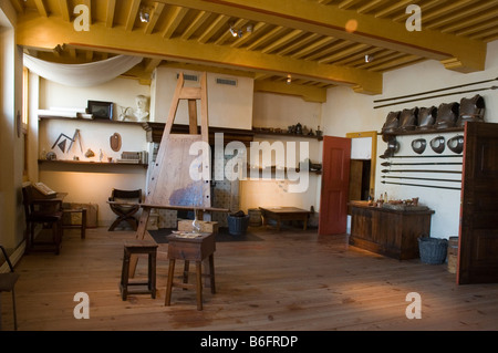 Paesi Bassi Noord Holland AMSTERDAM - Rembrandthuis il Rembrandt House & Museum - il suo studio Foto Stock