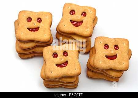 Biscotti sorridenti Foto Stock