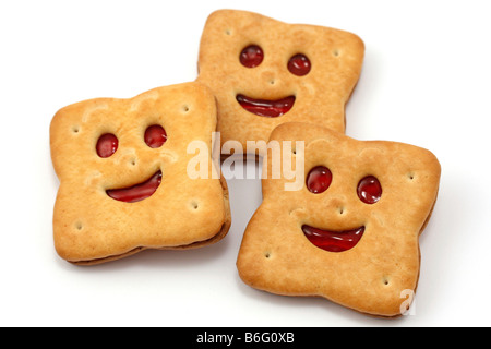 Biscotti sorridenti Foto Stock