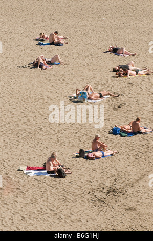 Spiaggia di Playa del Inglis Gran Canaria Isole Canarie Spagna Foto Stock