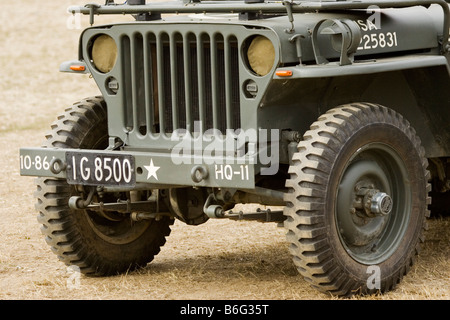 Durante la Seconda guerra mondiale era Jeep Willys Warbirds Over Wanaka Otago Isola del Sud della Nuova Zelanda Foto Stock