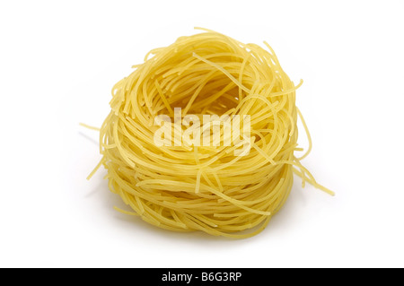 Capelli d'angelo ("Angel Hair ") di pasta Foto Stock