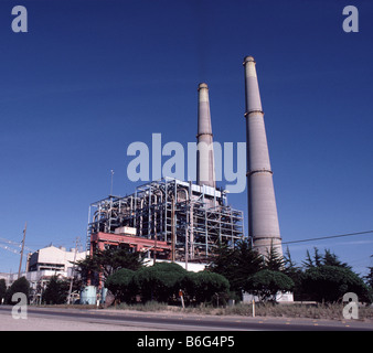 Pacific Gas e Elettrico PG E società di impianto di alimentazione a Moss Landing California USA Foto Stock