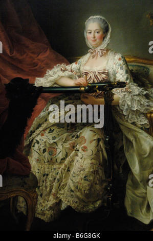 Madame de Pompadour al suo telaio a tamburo Drouais National Gallery di Londra Foto Stock