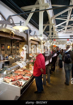 Dentro la città di Kuopio Market Hall ( Kauppahalli ) , Finlandia Foto Stock