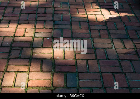 Pavimentazione in mattoni del cortile ingresso patio Foto Stock