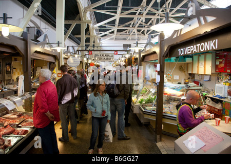 Dentro la città di Kuopio Market Hall ( Kauppahalli ) , Finlandia Foto Stock