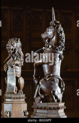 Lion e Unicorn House of Lords Foto Stock