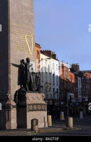 Il monumento a Charles Stewart Parnell nella città di Dublino in Repubblica di Irlanda Foto Stock