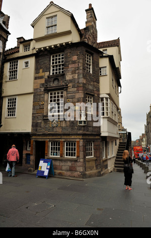 La casa di John Knox Royal Mile di Edimburgo Foto Stock