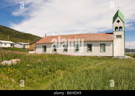 Chiesa morava Nain, Labrador, Canada Foto Stock