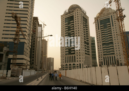 Costruzione di edifici ad alta a Doha, in Qatar. Foto Stock
