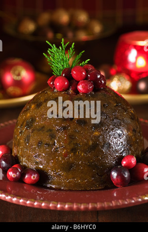 Christmas pudding dessert alimentare del Regno Unito Foto Stock