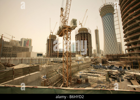 Costruzione di edifici ad alta a Doha, in Qatar. Foto Stock