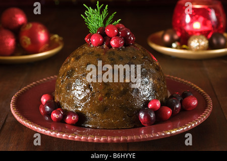 Christmas pudding dessert alimentare del Regno Unito Foto Stock