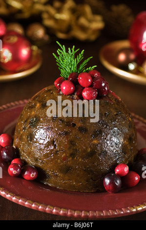 Christmas pudding dessert alimentare del Regno Unito Foto Stock