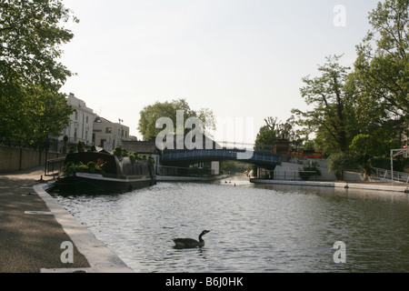 Canal in Little Venice, Maida Vale, London. Foto Stock