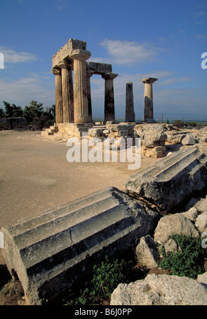 Elk141 2704 Grecia antica Corinto Tempio di Apollo 6C B C Foto Stock
