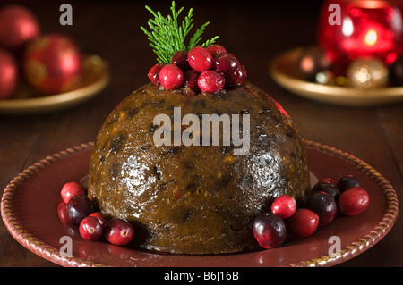 Christmas pudding dessert alimentare del Regno Unito Foto Stock