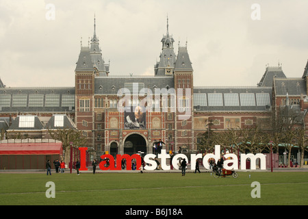 Il Rijksmuseum di Amsterdam. Foto Stock