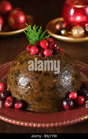 Christmas pudding dessert alimentare del Regno Unito Foto Stock