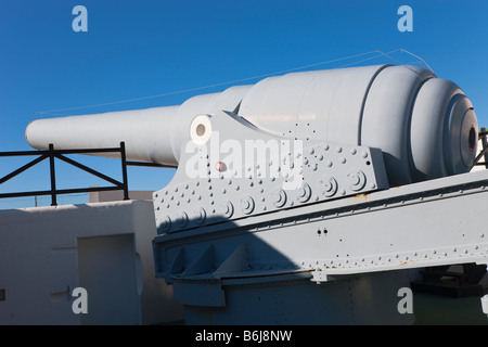 Gibilterra 100 ton gun risalente al 1880 s a Napier di Magdala batteria Rosia Bay Foto Stock