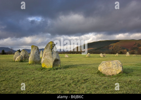 Castlerigg Stone Circle, Cumbria, Regno Unito Foto Stock