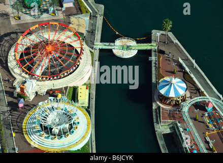 Il parco di divertimenti a Minato Mirai 21 (vista aerea), Yokohama JP Foto Stock