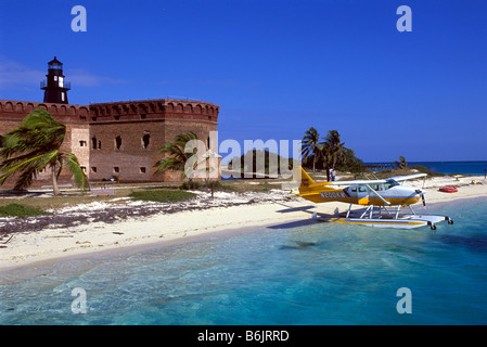 Stati Uniti d'America, Florida, Florida Keys. Fort Jefferson, 1846, sorge sulla chiave di giardino, Dry Tortugas. Foto Stock