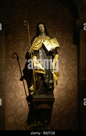 Statua di San Odile - Mont Saint Odile - Alsazia - Francia Foto Stock