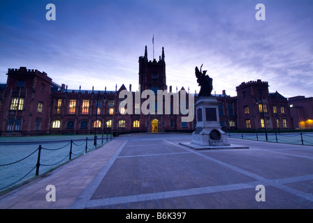 Immagine di panorama di Queens University di Belfast Irlanda del Nord Foto Stock