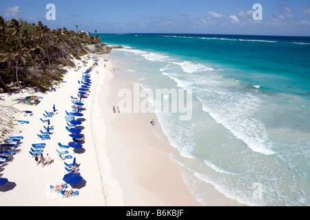 Vista della spiaggia di gru sui Caraibi Isola di Barbados Foto Stock