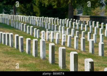 La guerra civile americana cimitero militare, il Cimitero Nazionale di Gettysburg, Gettysburg, Pennsylvania, STATI UNITI D'AMERICA Foto Stock