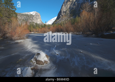 Mirror Lake in inverno Foto Stock